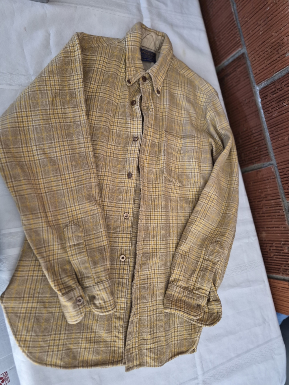 Pendleton Yellow Plaid Button-Down Shirt